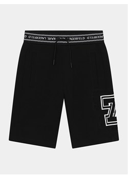 Karl Lagerfeld Kids Szorty sportowe Z30026 D Czarny Regular Fit ze sklepu MODIVO w kategorii Spodenki chłopięce - zdjęcie 182681559