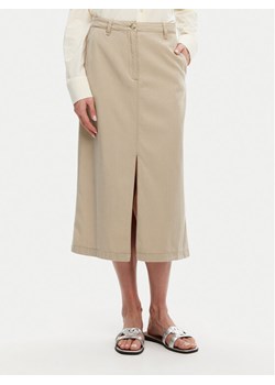 Tommy Hilfiger Spódnica midi WW0WW44726 Beżowy Regular Fit ze sklepu MODIVO w kategorii Spódnice - zdjęcie 182681569