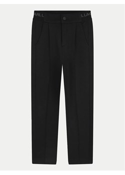 Karl Lagerfeld Kids Spodnie materiałowe Z30264 S Czarny Regular Fit ze sklepu MODIVO w kategorii Spodnie chłopięce - zdjęcie 182681626