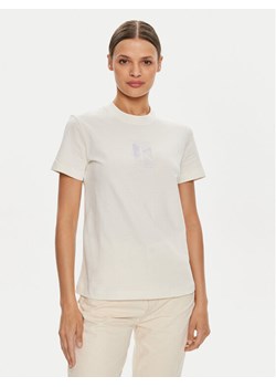 Calvin Klein Jeans T-Shirt Diffused J20J223908 Beżowy Regular Fit ze sklepu MODIVO w kategorii Bluzki damskie - zdjęcie 182681725