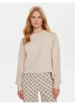 Guess Bluza W4YQ17 KC8I0 Beżowy Regular Fit ze sklepu MODIVO w kategorii Bluzy damskie - zdjęcie 182682005