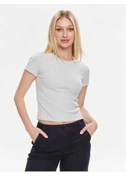 Vero Moda T-Shirt Chloe 10306894 Szary Tight Fit ze sklepu MODIVO w kategorii Bluzki damskie - zdjęcie 182682126