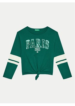 United Colors Of Benetton Bluzka 3I1XC10JD Zielony Regular Fit ze sklepu MODIVO w kategorii Bluzki dziewczęce - zdjęcie 182682188