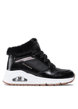 Skechers Sneakersy Uno Cozy On Air 310518L/BKRG Czarny ze sklepu MODIVO w kategorii Buty zimowe dziecięce - zdjęcie 182682358