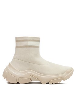 Tommy Jeans Sneakersy Tjw Sock Boot EN0EN02446 Beżowy ze sklepu MODIVO w kategorii Buty sportowe damskie - zdjęcie 182682676