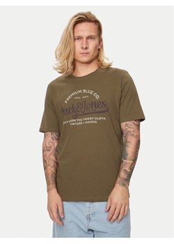 Jack&Jones T-Shirt Jprblulouie 12259674 Brązowy Regular Fit ze sklepu MODIVO w kategorii T-shirty męskie - zdjęcie 182682777