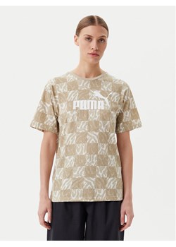 Puma T-Shirt Ess Graphic 685070 Beżowy Loose Fit ze sklepu MODIVO w kategorii Bluzki damskie - zdjęcie 182682886