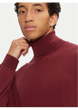 Hugo Golf San Thomas-M 50474174 Bordowy Slim Fit ze sklepu MODIVO w kategorii Swetry męskie - zdjęcie 182683098