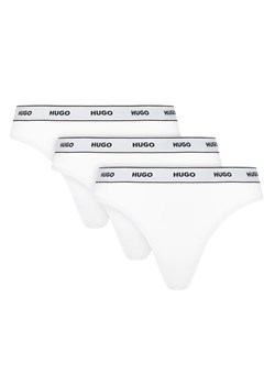 HUGO Komplet 3 par stringów 50480150 Biały ze sklepu MODIVO w kategorii Majtki damskie - zdjęcie 182683155