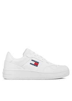 Tommy Jeans Sneakersy Tjm Retro Basket Ess EM0EM01395 Biały ze sklepu MODIVO w kategorii Buty sportowe męskie - zdjęcie 182683339
