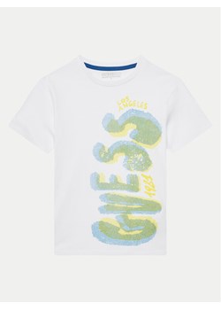 Guess Kids T-Shirt L5GI12K8HM4 Biały Classic Fit ze sklepu MODIVO w kategorii T-shirty chłopięce - zdjęcie 182683369