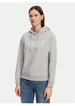 Gant Bluza 4200503 Szary Regular Fit ze sklepu MODIVO w kategorii Bluzy damskie - zdjęcie 182683457