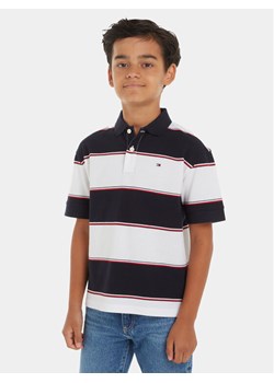 Tommy Hilfiger Polo Global Rugby KB0KB08857 Biały Relaxed Fit ze sklepu MODIVO w kategorii T-shirty chłopięce - zdjęcie 182683516