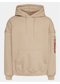 Alpha Industries Bluza Essentials 146335 Beżowy Relaxed Fit ze sklepu MODIVO w kategorii Bluzy męskie - zdjęcie 182683699