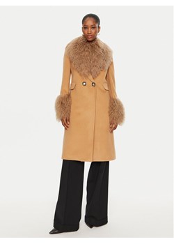 YES LONDON Płaszcz zimowy CD1202/MON/COL Brązowy Regular Fit ze sklepu MODIVO w kategorii Płaszcze damskie - zdjęcie 182684037