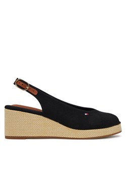 Tommy Hilfiger Espadryle Flag Mid Wedge Espad Slingback FW0FW08595 Czarny ze sklepu MODIVO w kategorii Espadryle damskie - zdjęcie 182684145