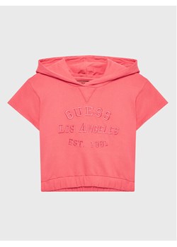 Guess Bluza J3GQ00 KA6R3 Różowy Regular Fit ze sklepu MODIVO w kategorii Bluzy dziewczęce - zdjęcie 182684218