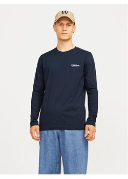 Jack&Jones Longsleeve Alvis 12259735 Granatowy Standard Fit ze sklepu MODIVO w kategorii T-shirty męskie - zdjęcie 182684379