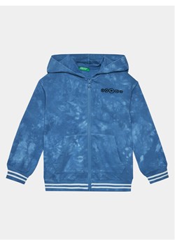 United Colors Of Benetton Bluza 3EM5C503Q Niebieski Regular Fit ze sklepu MODIVO w kategorii Bluzy chłopięce - zdjęcie 182684449