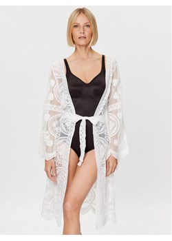 Selmark Kimono BC072 Biały Regular Fit ze sklepu MODIVO w kategorii Odzież plażowa - zdjęcie 182684478