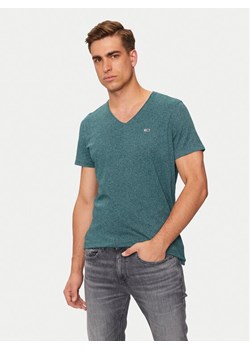 Tommy Jeans T-Shirt Jaspe DM0DM09587 Zielony Slim Fit ze sklepu MODIVO w kategorii T-shirty męskie - zdjęcie 182684635