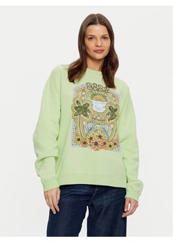 Roxy Bluza Lineup ERJFT04864 Zielony Relaxed Fit ze sklepu MODIVO w kategorii Bluzy damskie - zdjęcie 182684779