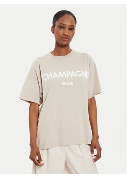 ViCOLO T-Shirt RB0399 Beżowy Regular Fit ze sklepu MODIVO w kategorii Bluzki damskie - zdjęcie 182684826