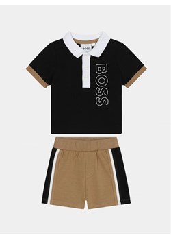 Boss Komplet polo i spodenki J50785 Czarny Regular Fit ze sklepu MODIVO w kategorii Komplety niemowlęce - zdjęcie 182684865
