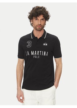 La Martina Polo Yeshayahu MAP320 PK001 Czarny Regular Fit ze sklepu MODIVO w kategorii T-shirty męskie - zdjęcie 182684909