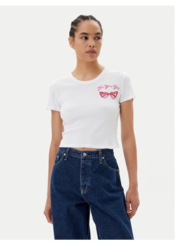 HUGO T-Shirt Delanor_2 50539132 Biały Cropped Fit ze sklepu MODIVO w kategorii Bluzki damskie - zdjęcie 182684929