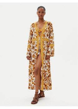 Selmark Kimono BM297 Żółty Relaxed Fit ze sklepu MODIVO w kategorii Odzież plażowa - zdjęcie 182685568