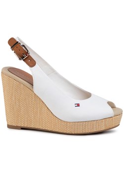 Tommy Hilfiger Espadryle Iconic Elena Sling Back Wedge FW0FW04789 Écru ze sklepu MODIVO w kategorii Sandały damskie - zdjęcie 182685608