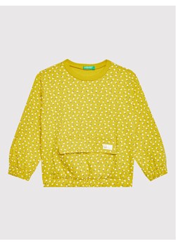 United Colors Of Benetton Bluza 3KFUG104Z Zielony Regular Fit ze sklepu MODIVO w kategorii Bluzy dziewczęce - zdjęcie 182685758