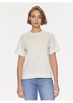 Boss T-Shirt Elpha 50514737 Écru Relaxed Fit ze sklepu MODIVO w kategorii Bluzki damskie - zdjęcie 182685829