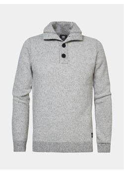 Petrol Industries Sweter M-3030-KWC217 Szary Regular Fit ze sklepu MODIVO w kategorii Swetry męskie - zdjęcie 182685869