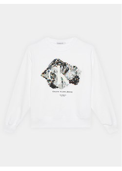 Calvin Klein Jeans Bluza Crystal Graphic IG0IG02306 Biały Regular Fit ze sklepu MODIVO w kategorii Bluzy chłopięce - zdjęcie 182685879