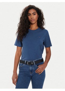 Tommy Hilfiger T-Shirt Modern WW0WW39848 Niebieski Regular Fit ze sklepu MODIVO w kategorii Bluzki damskie - zdjęcie 182686055
