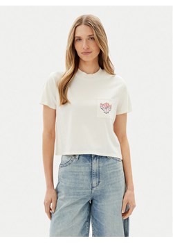 Volcom T-Shirt Pocket Dial B3512500 Écru Boxy Fit ze sklepu MODIVO w kategorii Bluzki damskie - zdjęcie 182686118