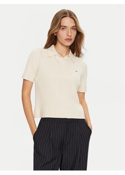 Tommy Hilfiger Sweter WW0WW43957 Écru Regular Fit ze sklepu MODIVO w kategorii Swetry damskie - zdjęcie 182686226