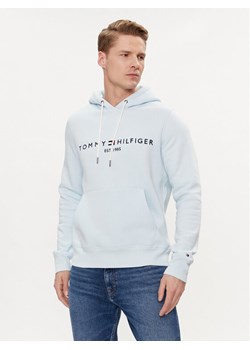 Tommy Hilfiger Bluza Logo MW0MW11599 Błękitny Regular Fit ze sklepu MODIVO w kategorii Bluzy męskie - zdjęcie 182686315