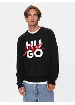 Hugo Sweter 50524553 Czarny Regular Fit ze sklepu MODIVO w kategorii Swetry męskie - zdjęcie 182686326