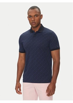 Tommy Hilfiger Polo Monogram MW0MW39218 Granatowy Regular Fit ze sklepu MODIVO w kategorii T-shirty męskie - zdjęcie 182686408