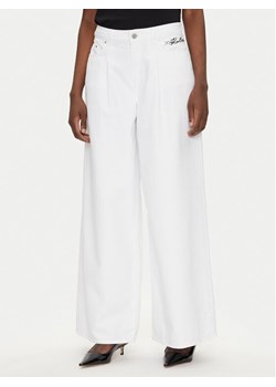 KARL LAGERFELD Jeansy A2W10158 Biały Wide Leg ze sklepu MODIVO w kategorii Jeansy damskie - zdjęcie 182686477