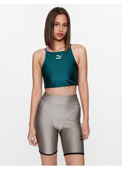 Puma Top T7 621462 Zielony Tight Fit ze sklepu MODIVO w kategorii Bluzki damskie - zdjęcie 182686496