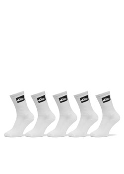 Quiksilver Zestaw 5 par wysokich skarpet unisex EQYAA04066 Biały ze sklepu MODIVO w kategorii Skarpetki damskie - zdjęcie 182686575