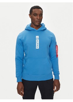 Alpha Industries Bluza Puff Print 146338 Niebieski Regular Fit ze sklepu MODIVO w kategorii Bluzy męskie - zdjęcie 182686808
