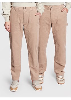 Leeves Spodnie materiałowe Unisex Corduroy Beżowy Relaxed Fit - id: 0000301789246 - marki Leeves - 182686855 Leeves Spodnie materiałowe Unisex Corduroy Beżowy Relaxed Fit ze sklepu MODIVO w kategorii Spodnie damskie - zdjęcie 182686855