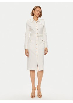 Tommy Hilfiger Sukienka koszulowa Utility Shirt Dress Ls WW0WW42269 Biały Regular Fit ze sklepu MODIVO w kategorii Sukienki - zdjęcie 182686859