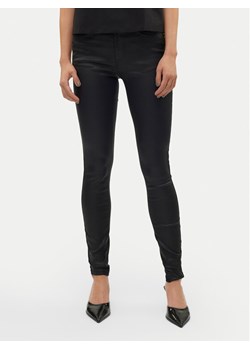Vero Moda Spodnie z imitacji skóry Flash 10314591 Czarny Skinny Fit ze sklepu MODIVO w kategorii Spodnie damskie - zdjęcie 182687279