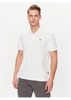 Napapijri Polo Ealis NP0A4H8B Biały Regular Fit ze sklepu MODIVO w kategorii T-shirty męskie - zdjęcie 182687338
